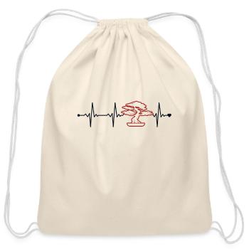 Bonsai Heartbeat Bonsai Pots Penjing Indoor - Cotton Drawstring Bag - natural - Front