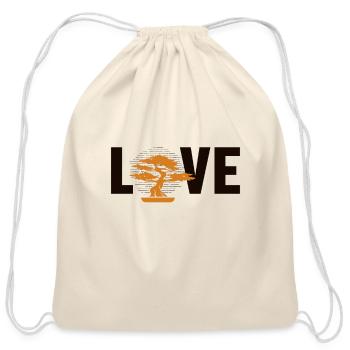 Bonsai Love Indoor Bonsai Bonsai Pots Penjing - Cotton Drawstring Bag - natural - Front