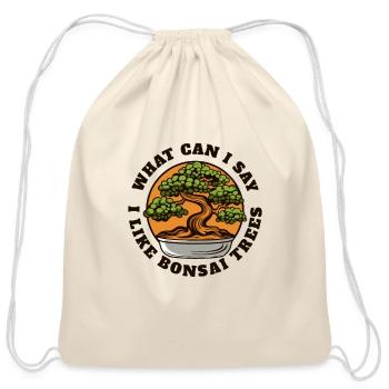 I Like Bonsai Trees Penjing Indoor Bonsai Bonsai - Cotton Drawstring Bag - natural - Front