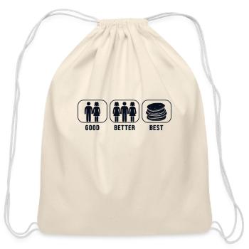Good Better Best Pancakes Recipes Flapjack - Cotton Drawstring Bag - natural - Front