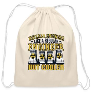 Like A Regular Engineer But Cooler Energy Nuclear - Cotton Drawstring Bag - natural - Front