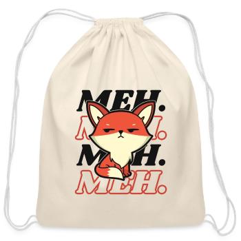 Meh Caninae Red Fox Canidae Fox Lover Fox - Cotton Drawstring Bag - natural - Front