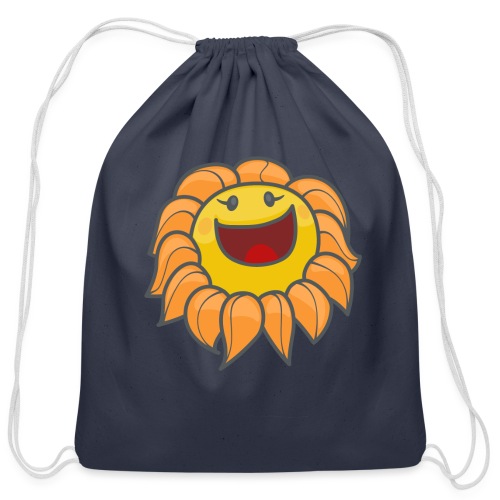 Happy sunflower - Cotton Drawstring Bag