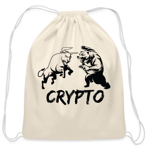 CryptoBattle Black - Cotton Drawstring Bag