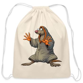 Yogi Mole - Cotton Drawstring Bag - natural - Front