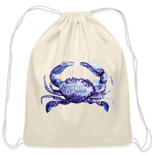 Purple Crab, Pineapple - Cotton Drawstring Bag
