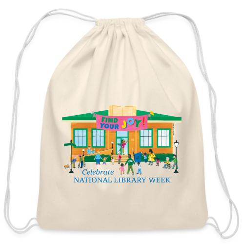 Find Your Joy - National Library Week 2026 - Cotton Drawstring Bag
