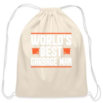 garbage man - Cotton Drawstring Bag - natural - Front