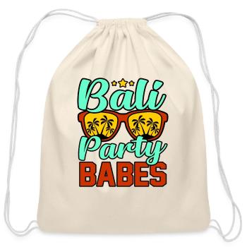 Bali Indonesia Funny Party Bali Holiday - Cotton Drawstring Bag - natural - Front