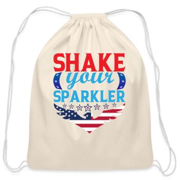 Shake Your Sparkler - Cotton Drawstring Bag - natural - Front