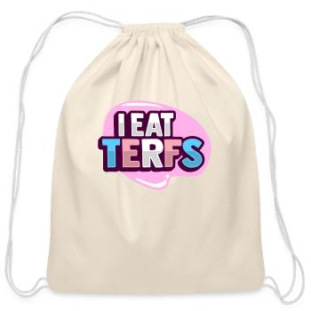 No Terfs Transfeminism Trans Person - Cotton Drawstring Bag - natural - Front