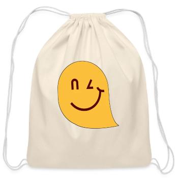 Funny loving design - Cotton Drawstring Bag - natural - Front