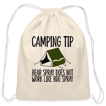 Bear Spray Does Not Work Like Bug Spray 3 - Cotton Drawstring Bag - natural - Front