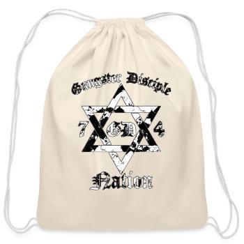 Gangster Disciple Nation GD 74 Folks BOS 7414 GDN - Cotton Drawstring Bag - natural - Front