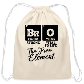 Bro is the free Element - Cotton Drawstring Bag - natural - Front