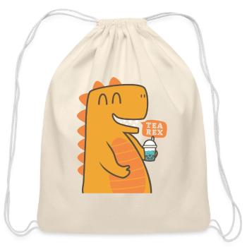 Bubble Tea Junkie, Bubble Tea Lover - Cotton Drawstring Bag - natural - Front