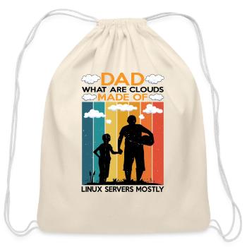 What Are Clouds Made Of, Linux Servers Mostly 7 - Cotton Drawstring Bag - natural - Front