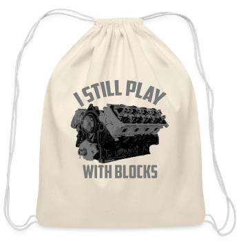 I Still Play With Bloc Racing Maintenance - Cotton Drawstring Bag - natural - Front