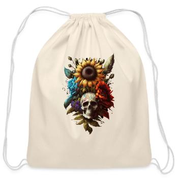 Rad Tech Sunflower Lover Cool Radiology Floral Pun - Cotton Drawstring Bag - natural - Front