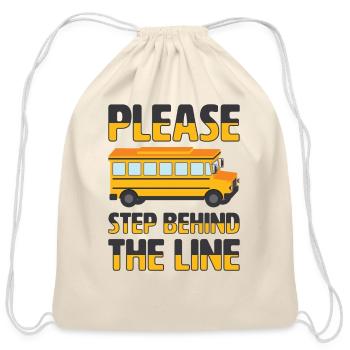 School Bus Monitor Bus Aide Attendant Student - Cotton Drawstring Bag - natural - Front