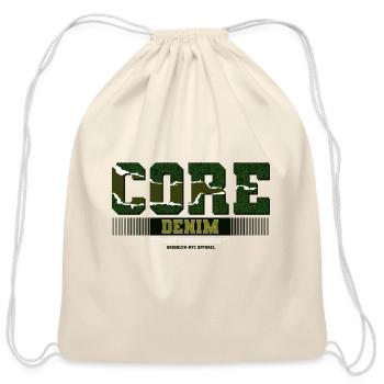 Core denim - Cotton Drawstring Bag - natural - Front