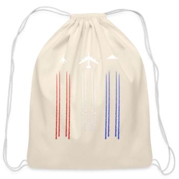 B-2 rit B-1 Lancer B-52 Bomber Airplane - Cotton Drawstring Bag - natural - Front