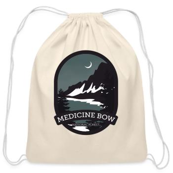 Medicine Bow National Forest - Cotton Drawstring Bag - natural - Front