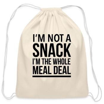 I'm not a snack I’m the whole meal deal - Cotton Drawstring Bag - natural - Front