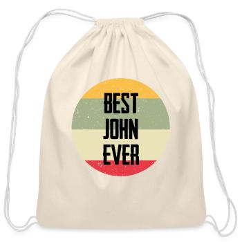 Best John Ever - Cotton Drawstring Bag - natural - Front