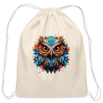 Street art owl for a Street art fans artists - Cotton Drawstring Bag - natural - Front