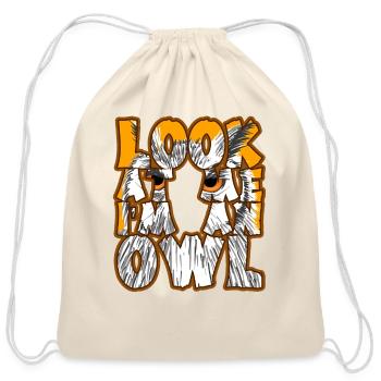 Look At Me I'm An Owl Nocturnal Birds Of Prey Cool - Cotton Drawstring Bag - natural - Front