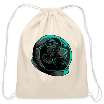 Cool Astronaut Monkey Head T-Shirt - Funny Ape - Cotton Drawstring Bag - natural - Front