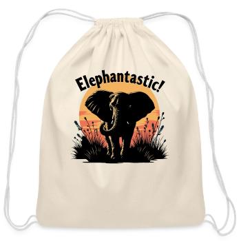 You're Elephantastic - Funny Saying Fantastic - Cotton Drawstring Bag - natural - Front