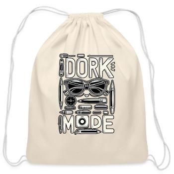 Dork Mode 6 - Cotton Drawstring Bag - natural - Front