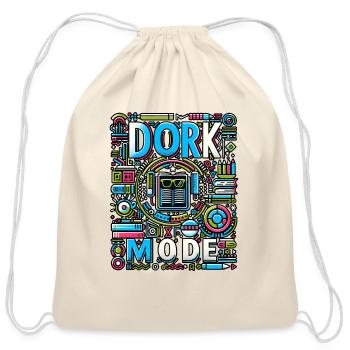 Dork Mode 14 - Cotton Drawstring Bag - natural - Front