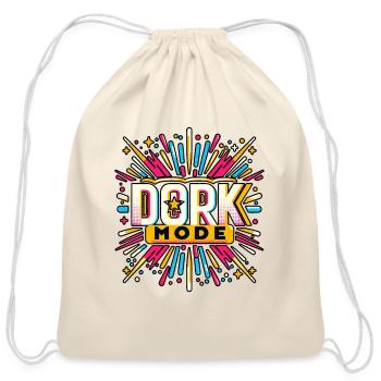 Dork Mode 9 - Cotton Drawstring Bag - natural - Front