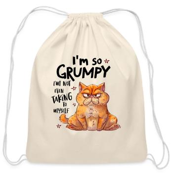 I'm So Grumpy - Cotton Drawstring Bag - natural - Front