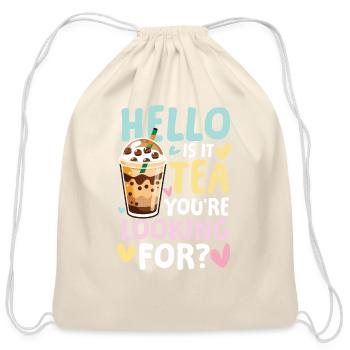 Is it tea you’re looking for for a Bubble tea - Cotton Drawstring Bag - natural - Front