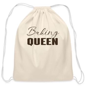 Baking queen - baking lover - Cotton Drawstring Bag - natural - Front