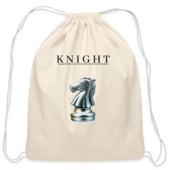 K N I G H T - Cotton Drawstring Bag - natural - Front