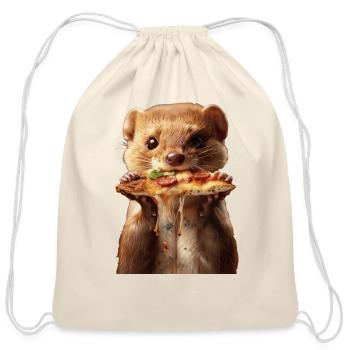 Weasel - Cotton Drawstring Bag - natural - Front