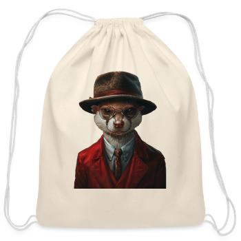 Weasel - Cotton Drawstring Bag - natural - Front