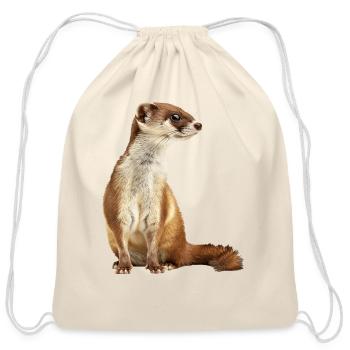 Weasel - Cotton Drawstring Bag - natural - Front