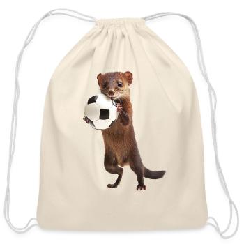 Weasel - Cotton Drawstring Bag - natural - Front