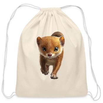 Weasel - Cotton Drawstring Bag - natural - Front