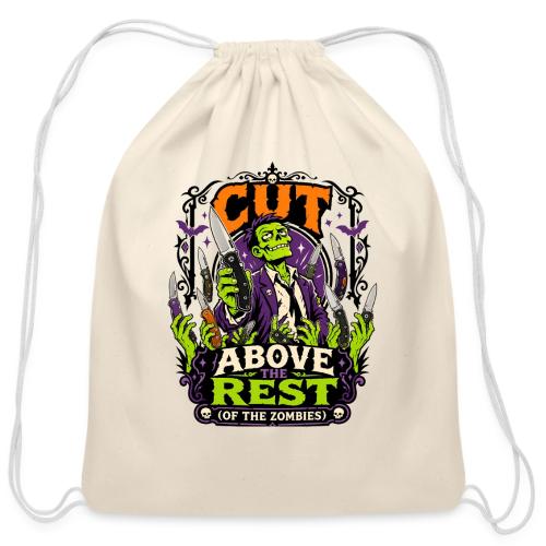 Cut Above The Rest Zombie Pocket Knife Halloween - Cotton Drawstring Bag
