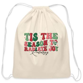 TIS THE SEASON TO RADIATE JOY - Cotton Drawstring Bag - natural - Front