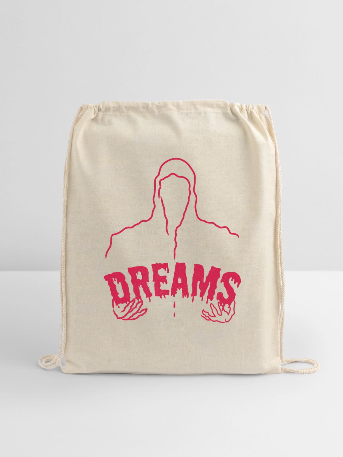 Grim Dreams - Cotton Drawstring Bag - natural - Front