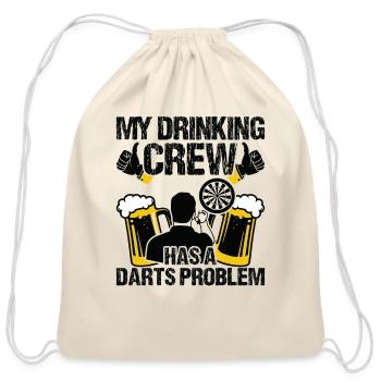 Darts Dart Player - Cotton Drawstring Bag - natural - Front