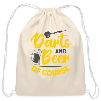 Darts Dart Player - Cotton Drawstring Bag - natural - Front